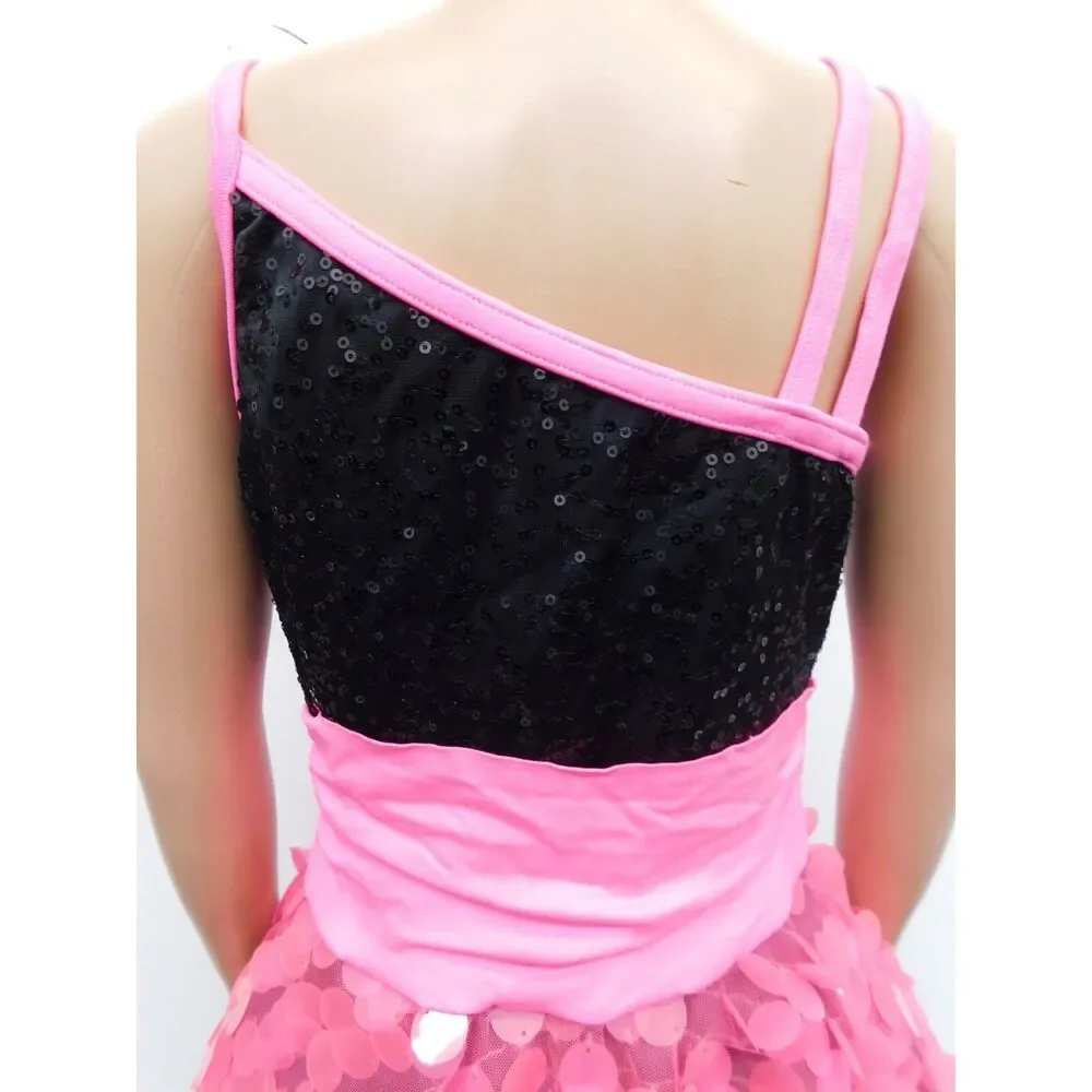 Pre-Owned Dance Costume Weissman 7806 Medium Child Hot Pink Dress Jazz Barbie M
